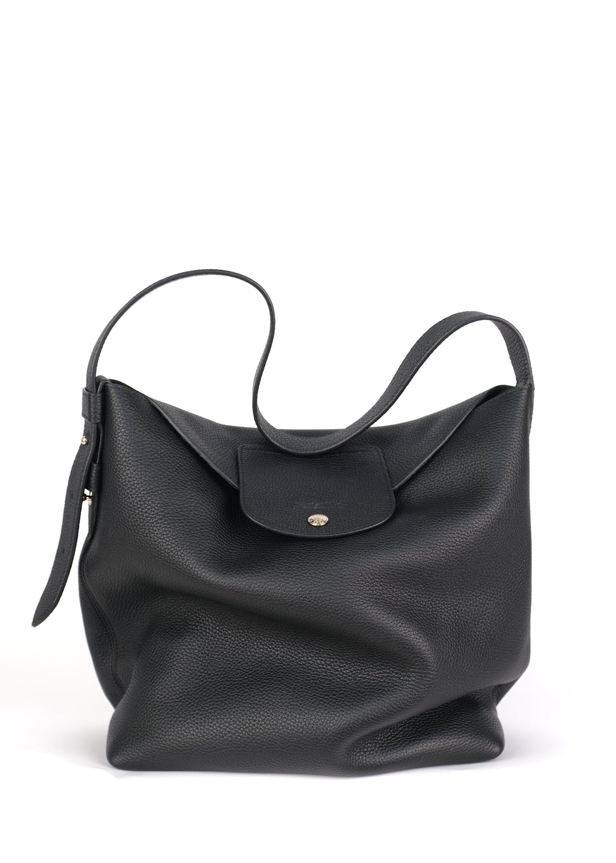 Longchamp Le Cadence Black Leather Shoulder Bag