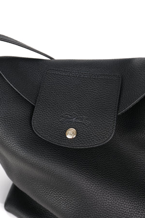 Longchamp Le Cadence Black Leather Shoulder Bag