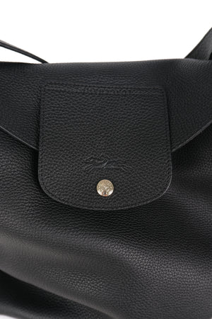 Longchamp Le Cadence Black Leather Shoulder Bag