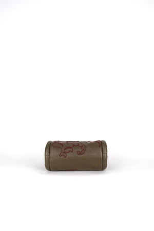 Alémais Duke Leather Applique Bag in Olive