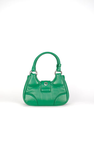 Prada Re-Edition 2002 Moon Bag Nappa Padded Leather In Mango Green