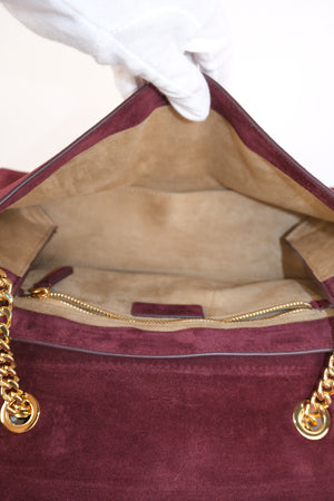 Veronica Beard Suede Wedge Shoulder Bag