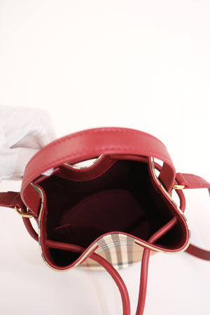 Burberry Mini Check Bucket Bag