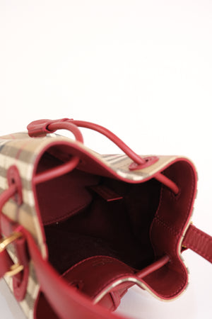 Burberry Mini Check Bucket Bag